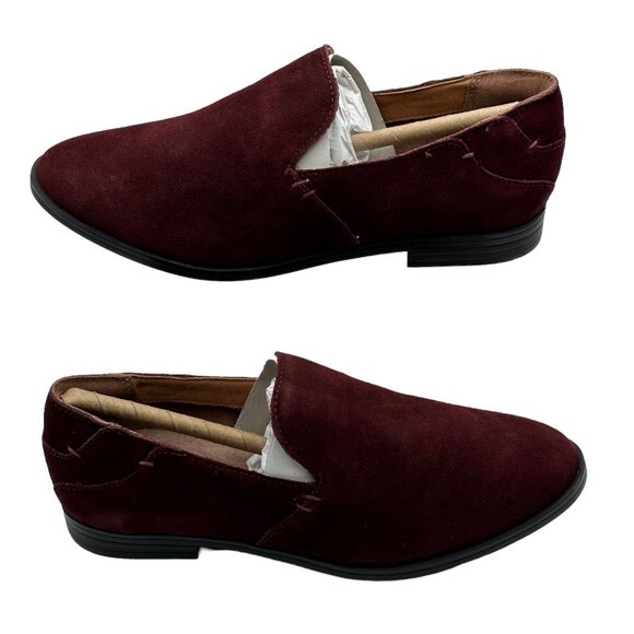 Rockport Womens Size 5 WIDE‎ Perpetua Suede Penny Loafers In Red Shoes Slip-On - Picture 2 of 9